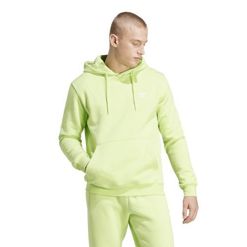 adidas Originals Mens adidas Originals Essential Pullover Fleece Hoodie - Mens White/Volt Product Image