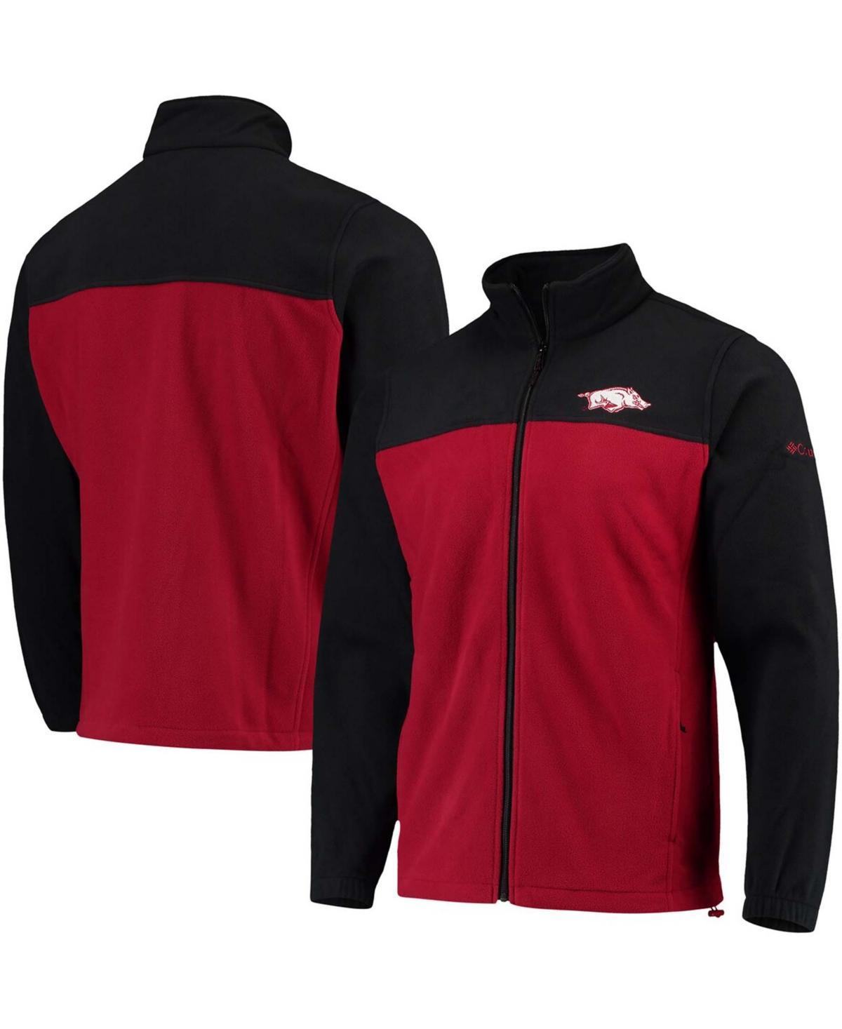 Mens Columbia /Cardinal Arkansas Razorbacks Flanker III Fleece Team Full-Zip Jacket Product Image