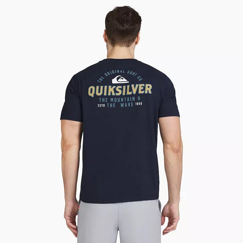 Mens Quiksilver Back Graphic Tee Blue Blazer Product Image