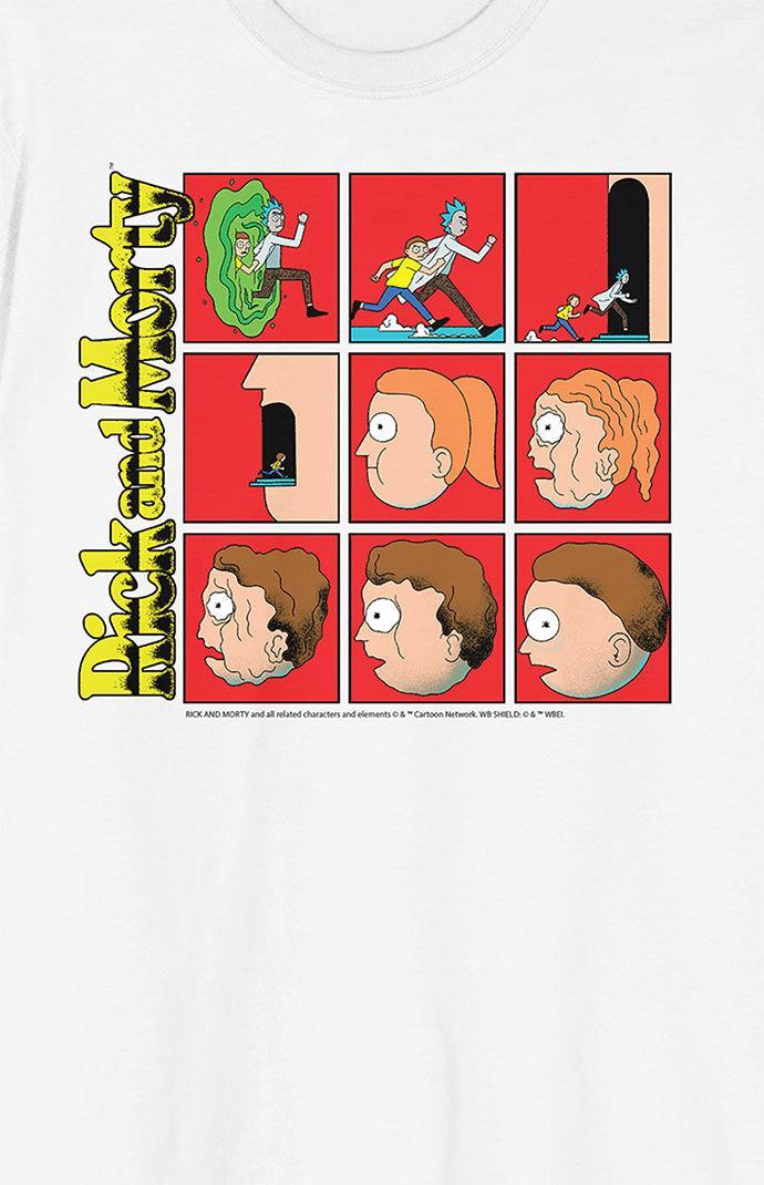 Mens Rick & Morty Panel Sequence T-Shirt Product Image