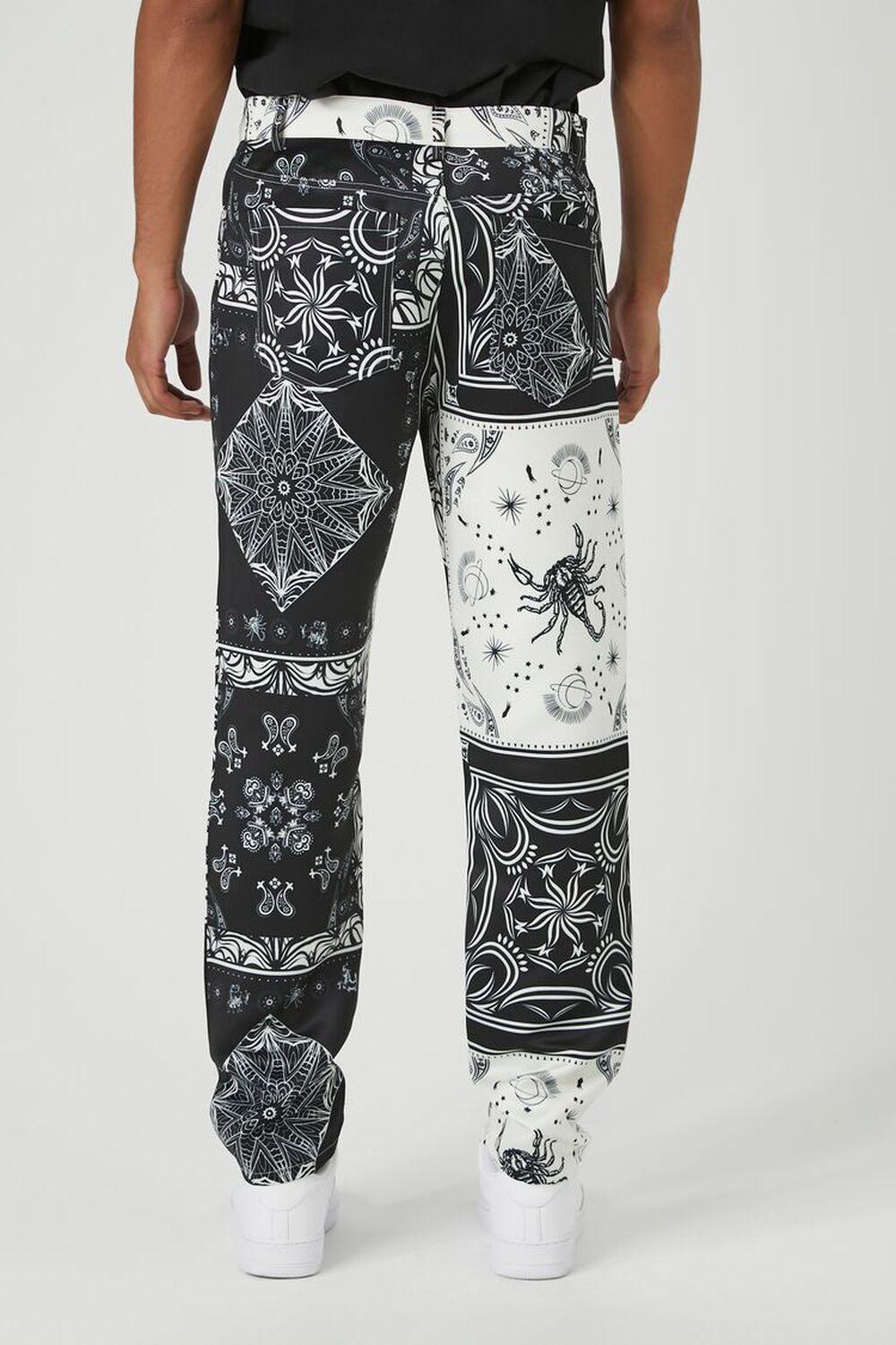 Satin Paisley Print Slim-Fit Pants | Forever 21 Product Image