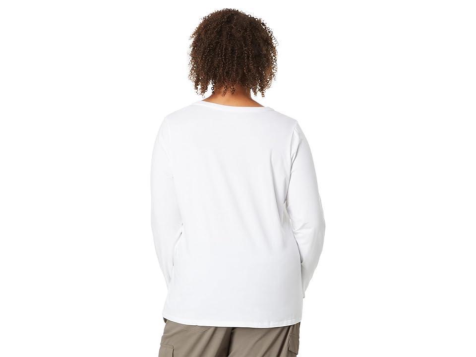 L.L.Bean Plus Size Soft Stretch Supima Tee Scoop Neck Long Sleeve Women's Clothing Product Image