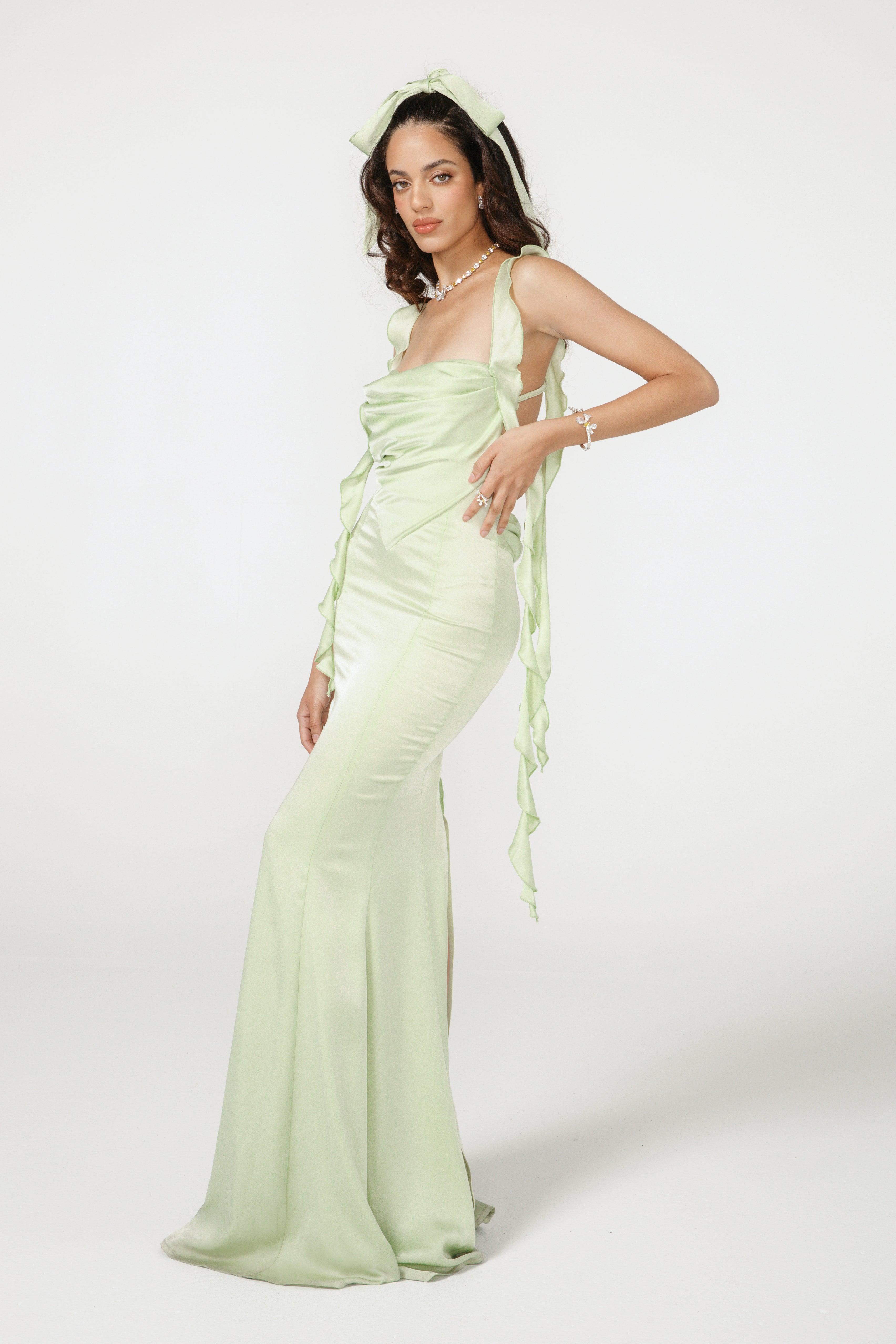 Caroline Dress (Green) Product Image