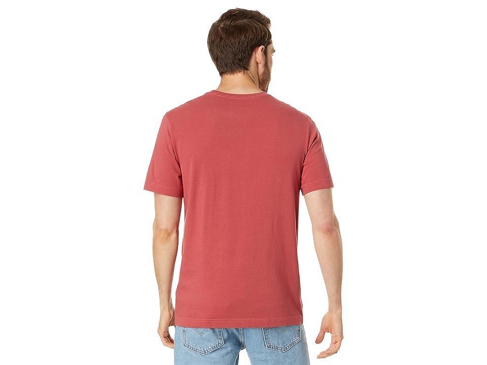 Life is Good Life Is Good Paw Print Short Sleeve Crusher Tee (Faded Red) Men's Clothing Product Image