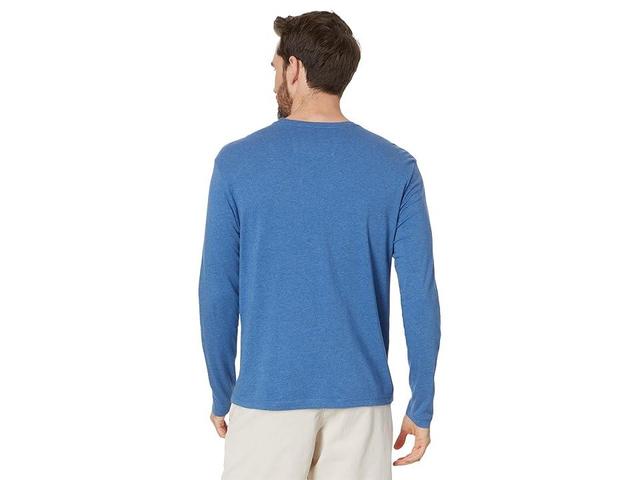 johnnie-O Heathered Brennan Long Sleeve T-Shirt (Oceanside) Men's Clothing Product Image