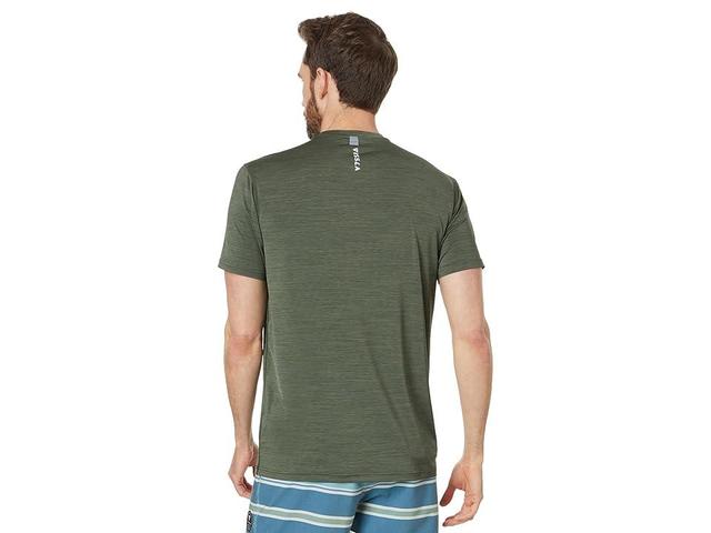 VISSLA Twisted Eco Short Sleeve Lycra Rashguard (Military Heather) Men's Swimwear Product Image