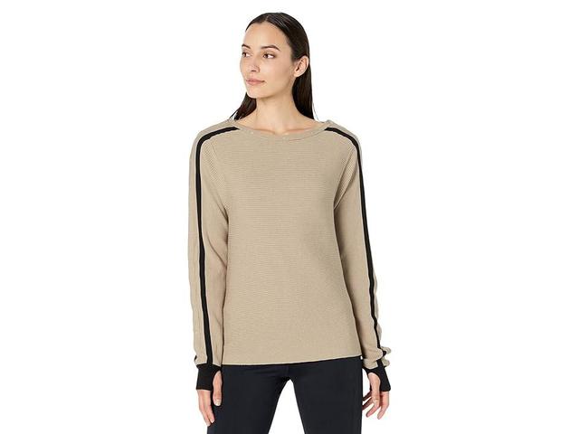 Blanc Noir Sporty Portola Sweater (Greige/Black) Women's Clothing Product Image