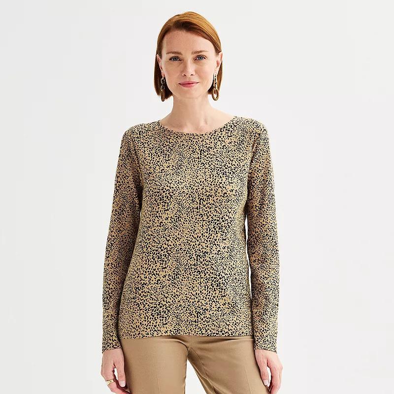 Womens Croft & Barrow Essential Long-Sleeve Crewneck Tee product image