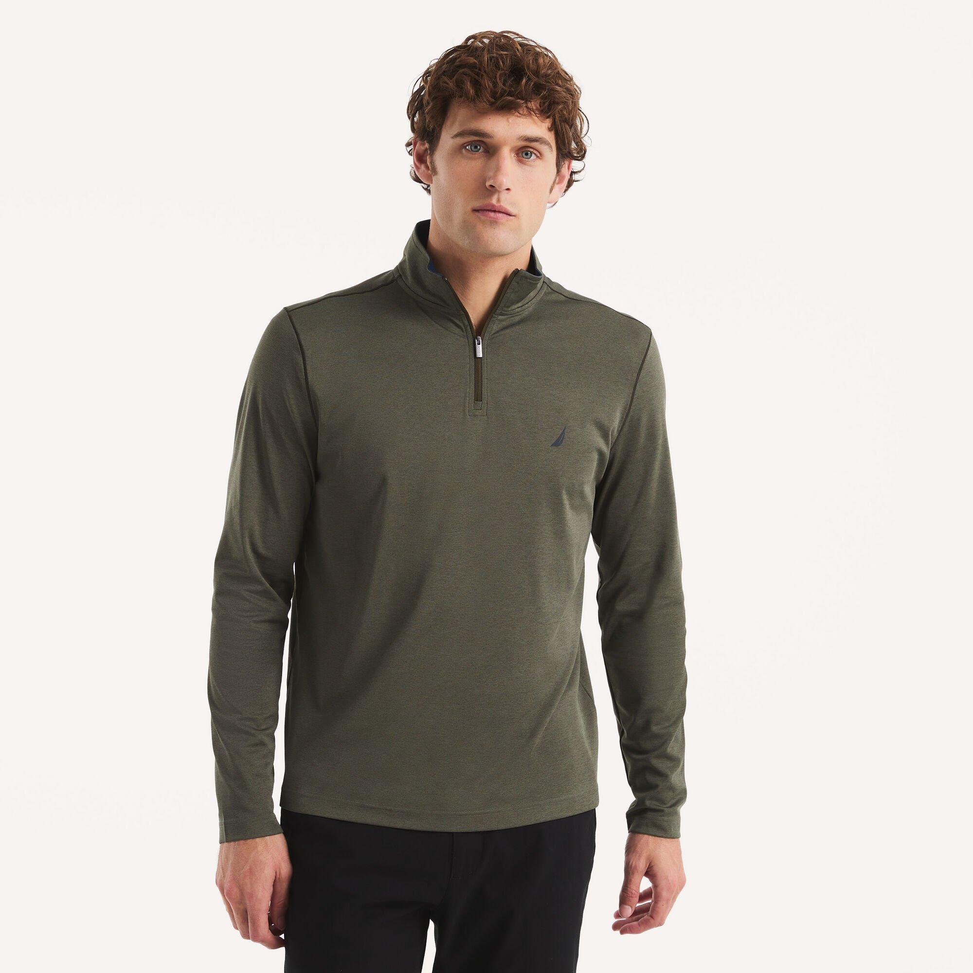 Textured Interlock Quarter-Zip Sweatshirt Product Image