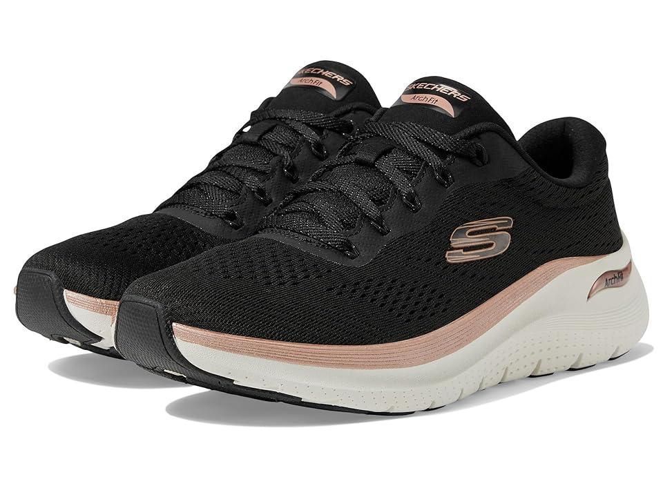 SKECHERS Arch Fit 2.0-Glow The Distance Rose Gold) Women's Shoes Product Image