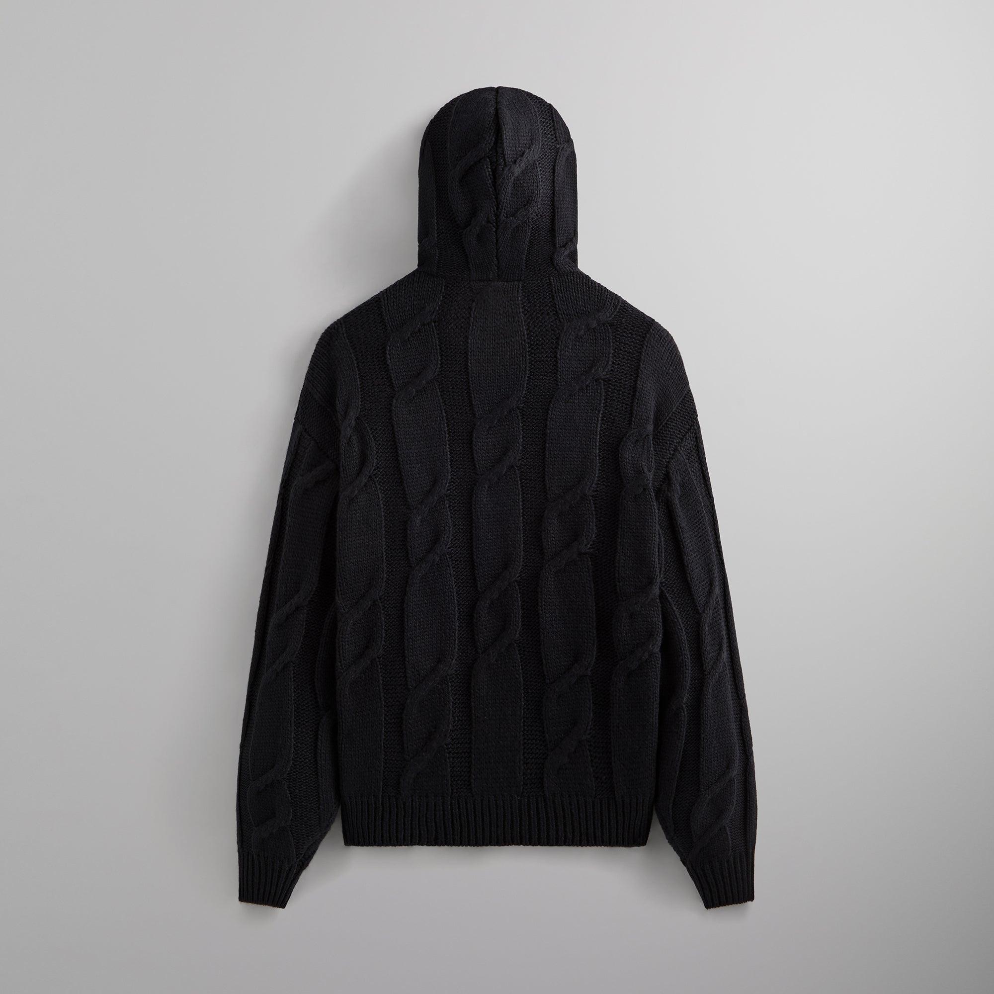 Kith Knit Elliot Hoodie - Black Male Product Image