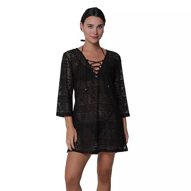 Womens Portocruz Lace-Up Swim Cover-Up Tunic Product Image