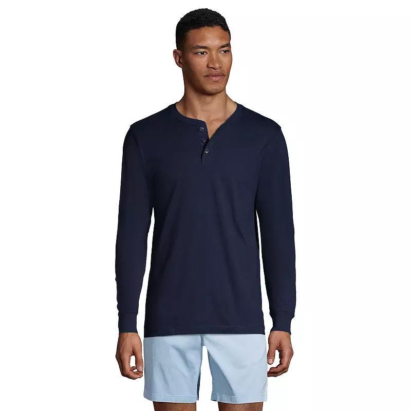 Big & Tall Lands End Super-T Henley, Mens Product Image