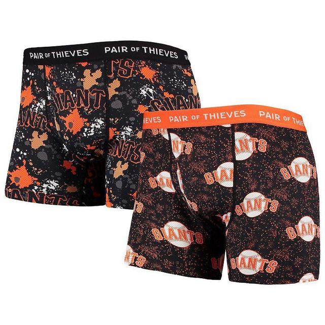 Mens Pair of Thieves Black San Francisco Giants Super Fit 2-Pack Boxer Briefs Set Product Image