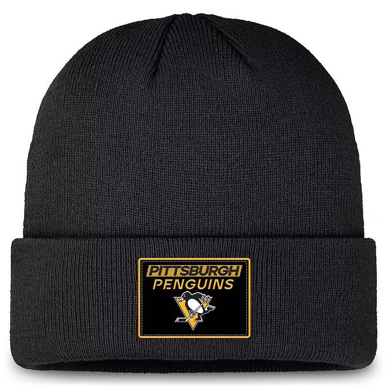 Mens Fanatics Pittsburgh Penguins Authentic Pro Cuffed Knit Hat Product Image