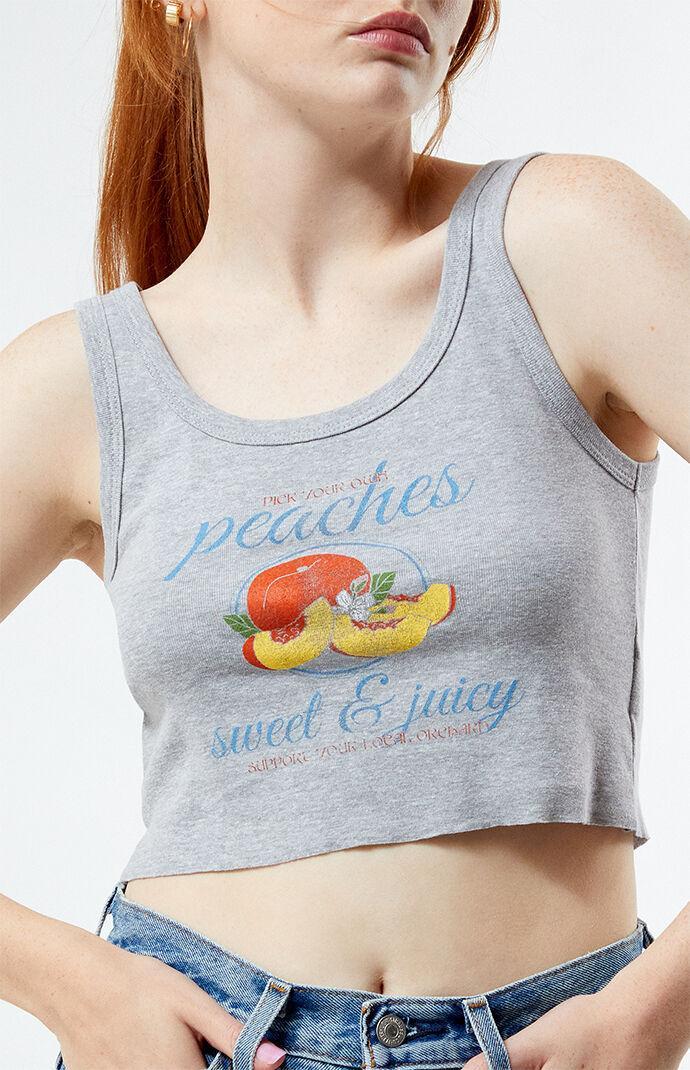 Women's Peaches Cropped Tank Top Product Image