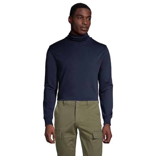 Lands End Big & Tall Soft Supima Turtleneck T-Shirt Product Image