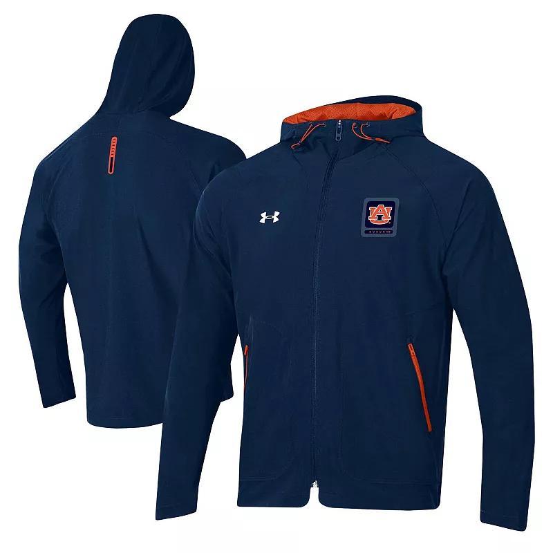 Mens Under Armour Auburn Tigers Unstoppable Raglan Full-Zip Jacket Blue Product Image