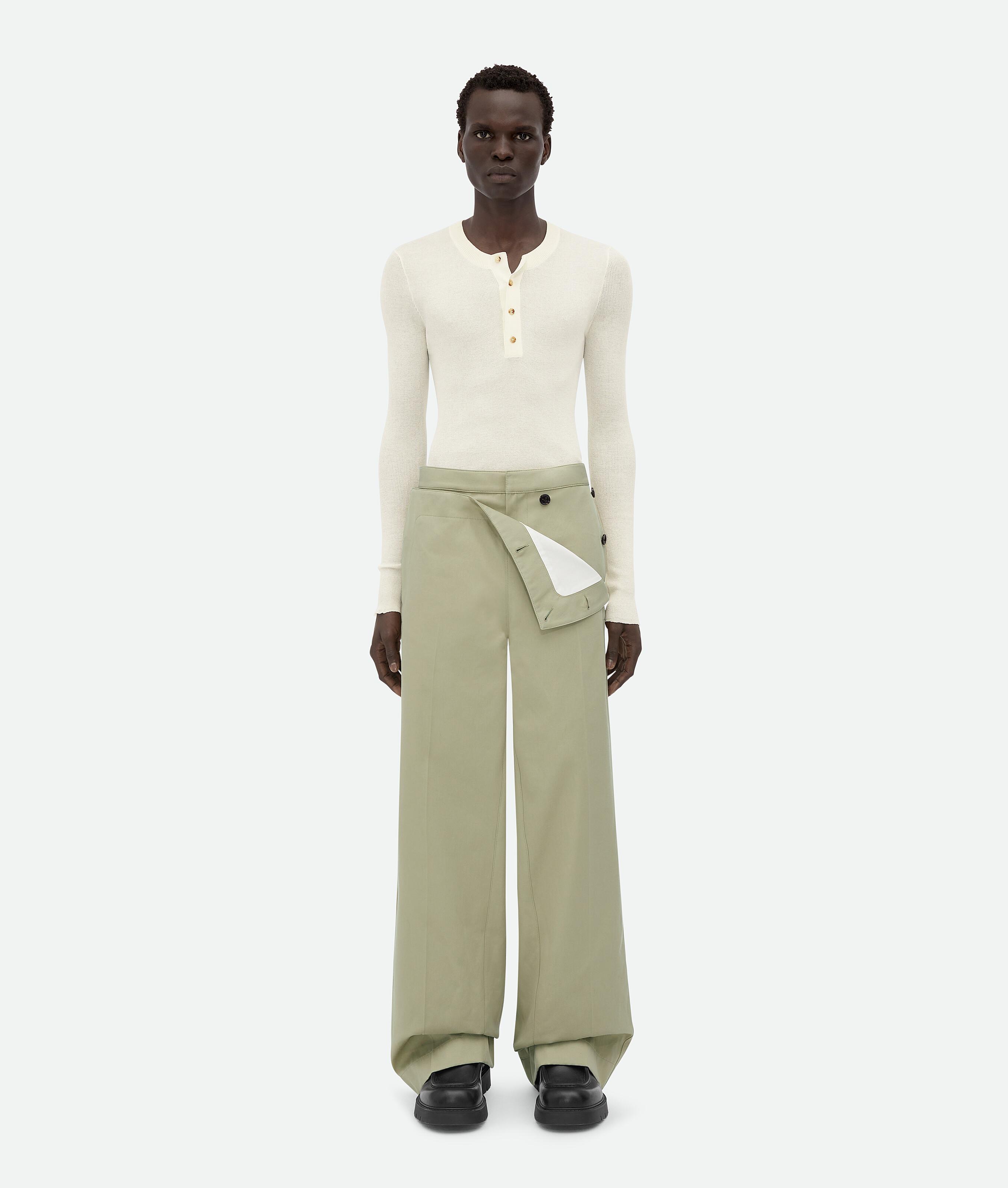 Men's Cotton Twill Trousers in Travertine Product Image