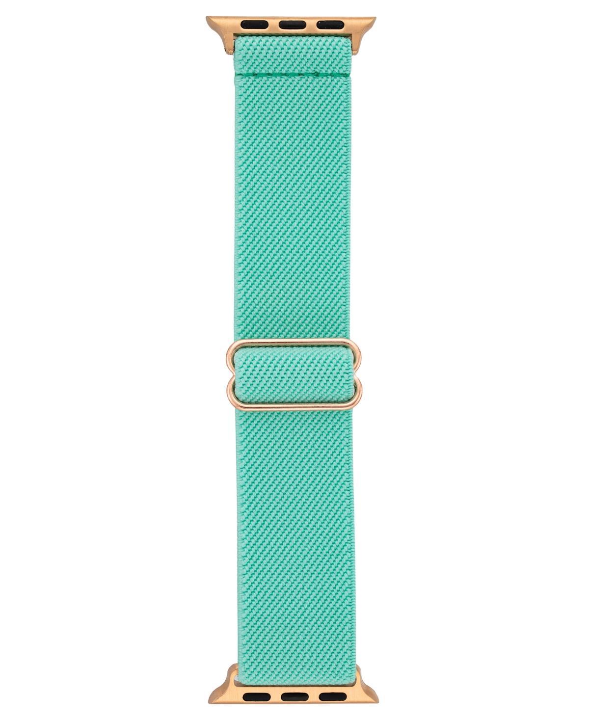 WITHit Womens Teal Woven Elastic Band Compatible with 38/40/41mm Apple Watch - Teal Product Image