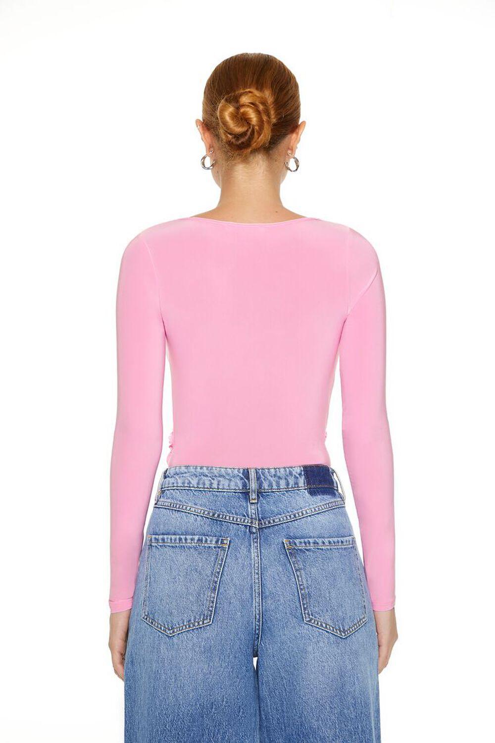 Ruffle-Trim Cutout Bodysuit | Forever 21 Product Image