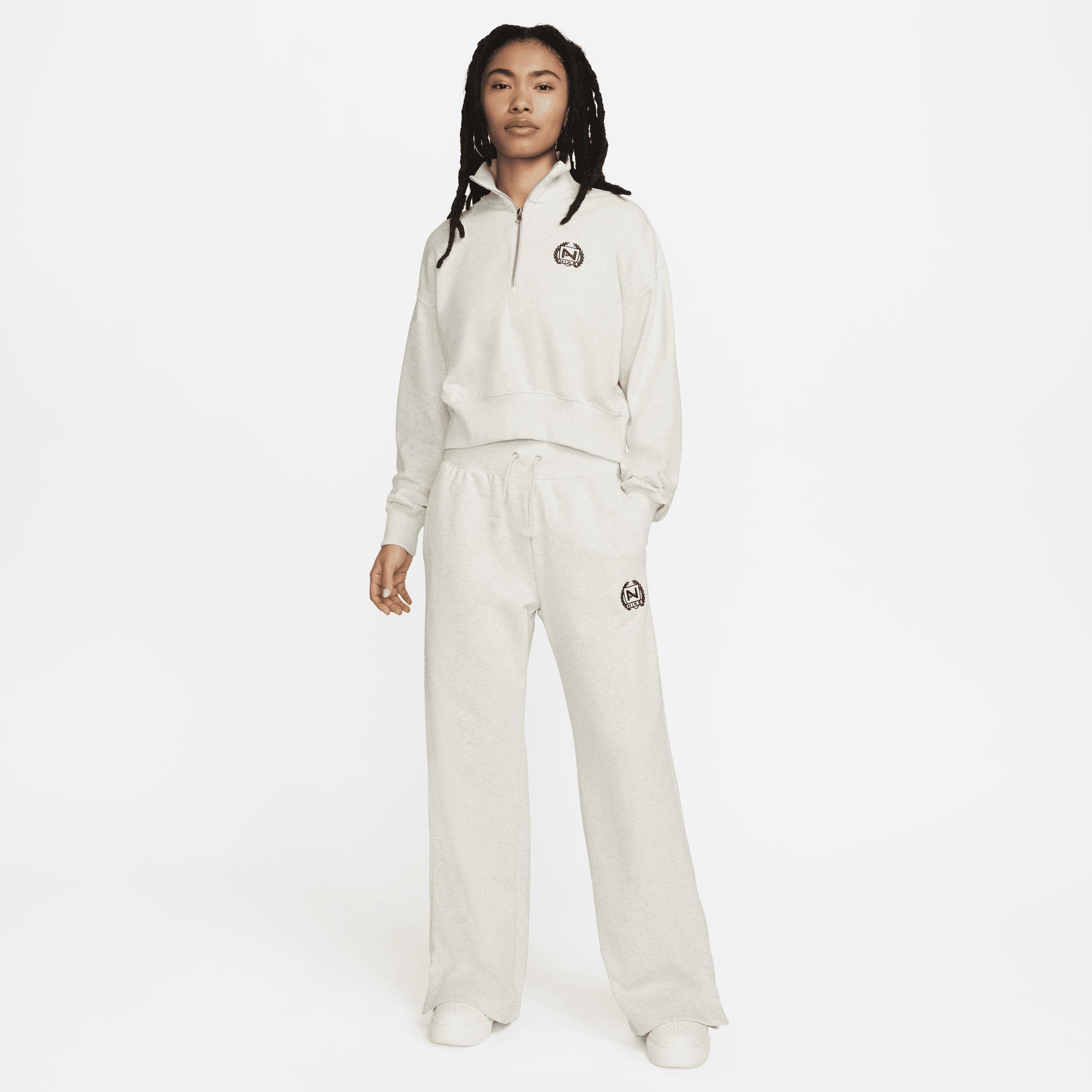 Womens Nike Sportswear High-Waisted Wide-Leg Fleece Pants Product Image