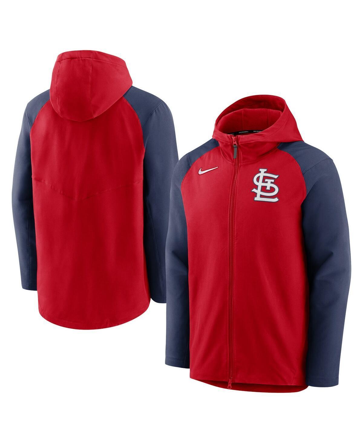 Mens Nike Red and Navy St. Louis Cardinals Authentic Collection Full-Zip Hoodie Performance Jacket - Red Product Image