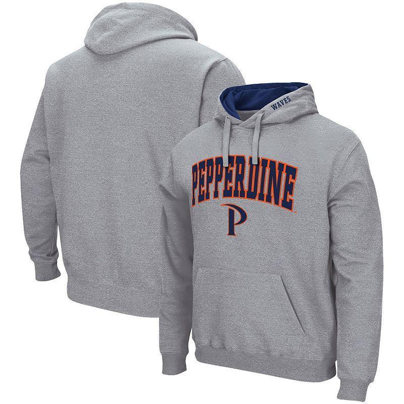 Mens Colosseum Heathered Gray FAU Owls Arch & Logo 3.0 Pullover Hoodie Grey Product Image