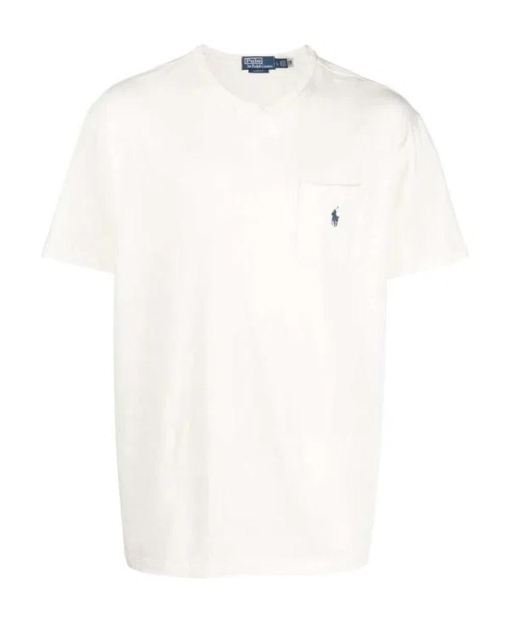 POLO RALPH LAUREN Logo-detail Short-sleeved T-shirt In White Product Image