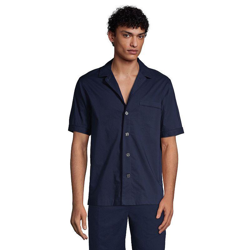 Mens Lands End Poplin Pajama Shirt Product Image