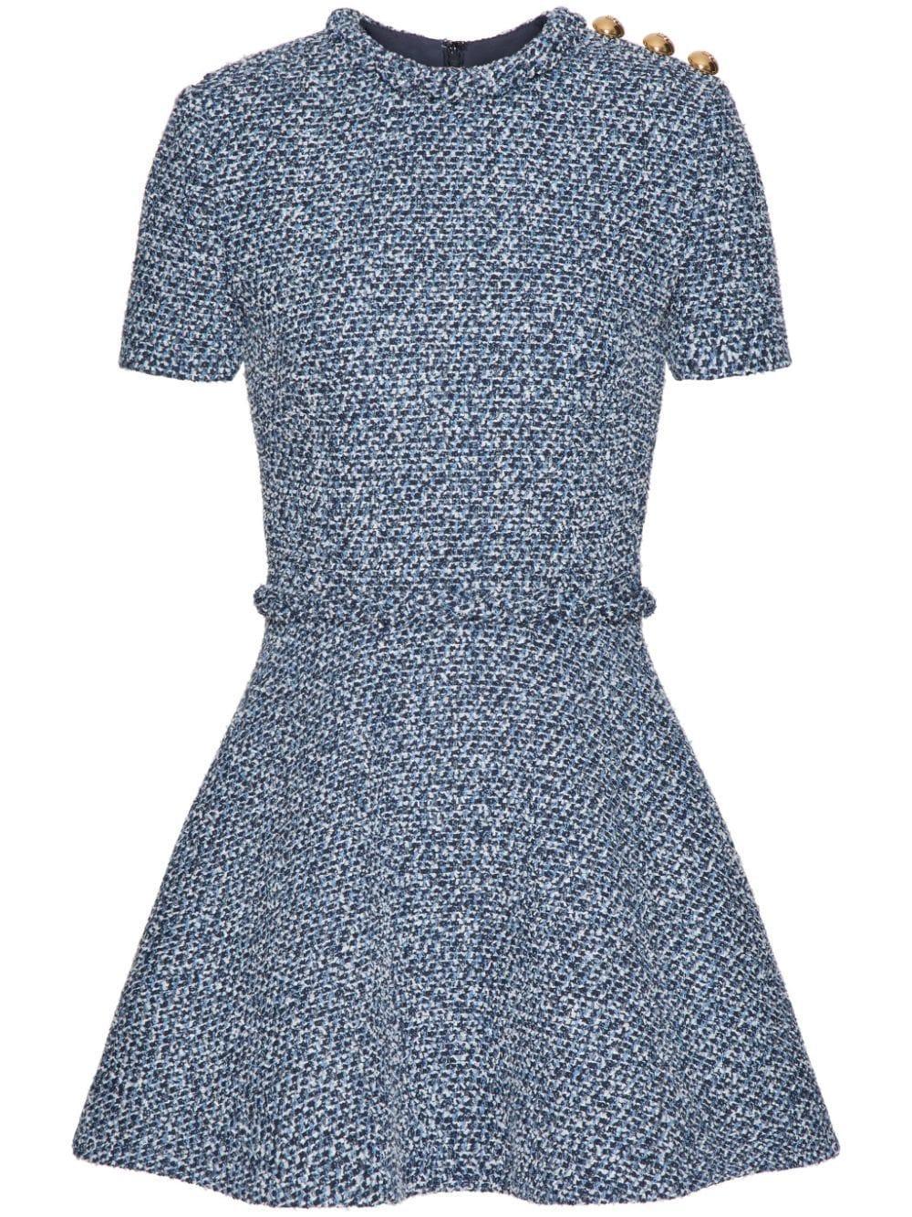 Blue Twisted Minidress In Z7r Blu Denim/azzurr Product Image