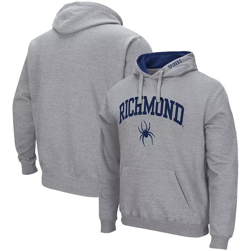 Mens Colosseum Heathered Gray FAU Owls Arch & Logo 3.0 Pullover Hoodie Grey Product Image