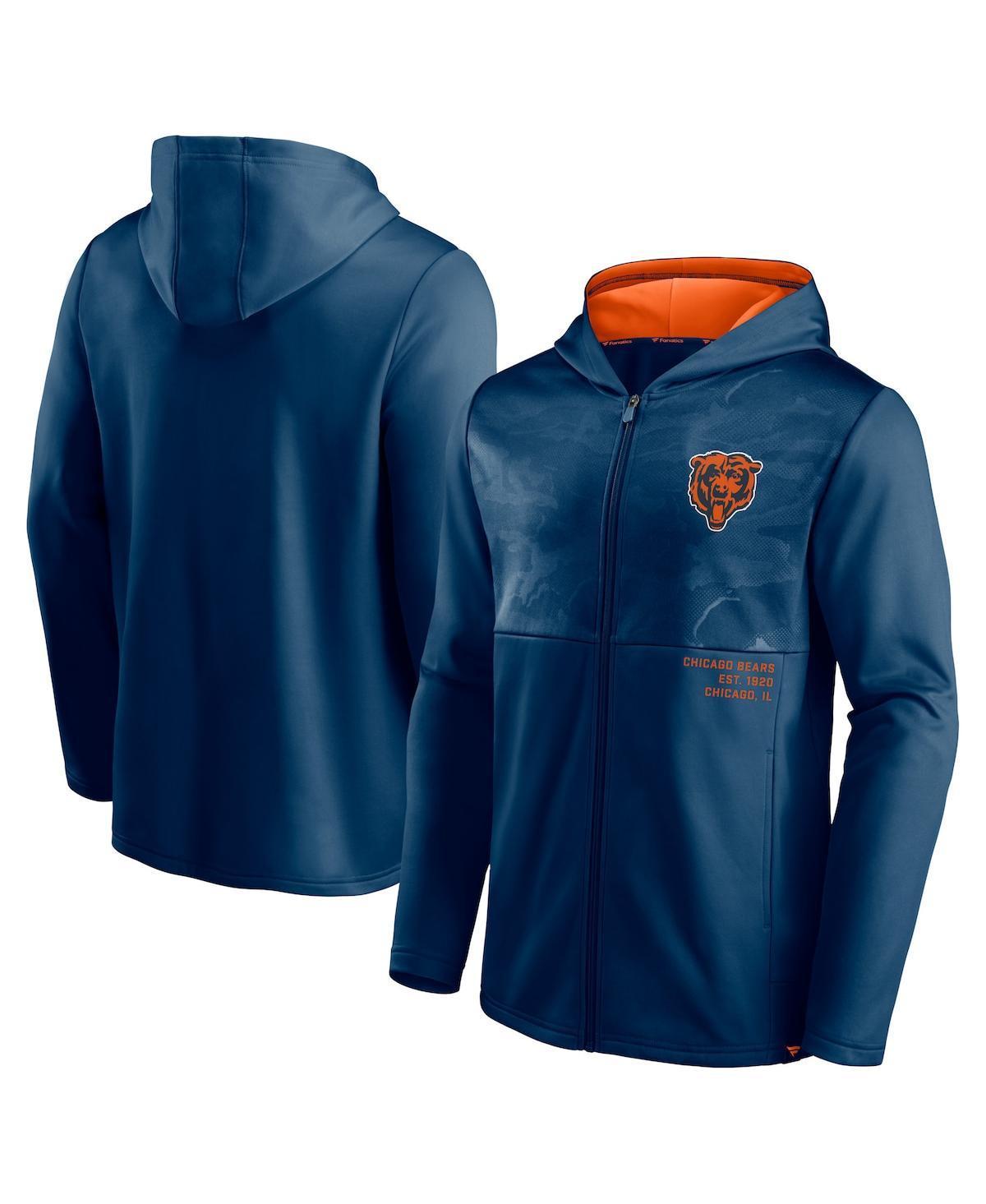 Mens Fanatics Navy Chicago Bears Defender Full-Zip Hoodie Jacket Product Image