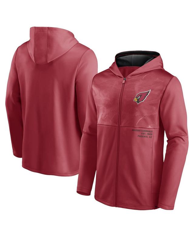 Mens Fanatics Branded Cardinal Arizona Cardinals Defender Full-Zip Hoodie Jacket Product Image