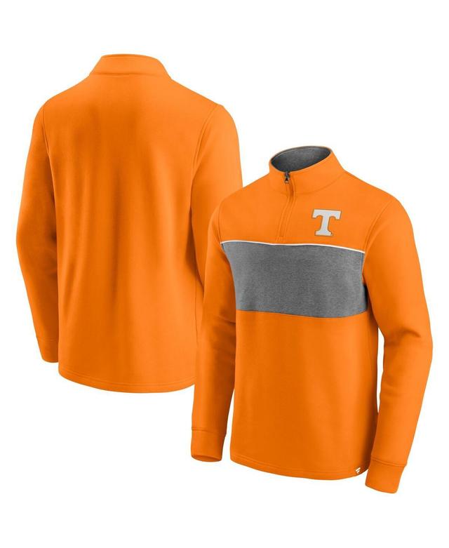 Mens Fanatics Tennessee Orange Tennessee Volunteers Primary Logo Quarter-Zip Jacket - Tennessee Orange Product Image