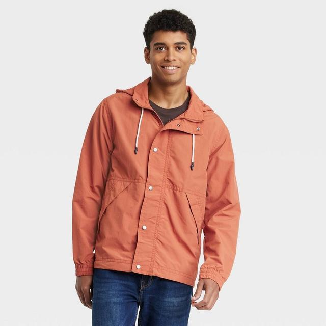 Mens Elevated Rain Jacket - Goodfellow & Co Orange S Product Image