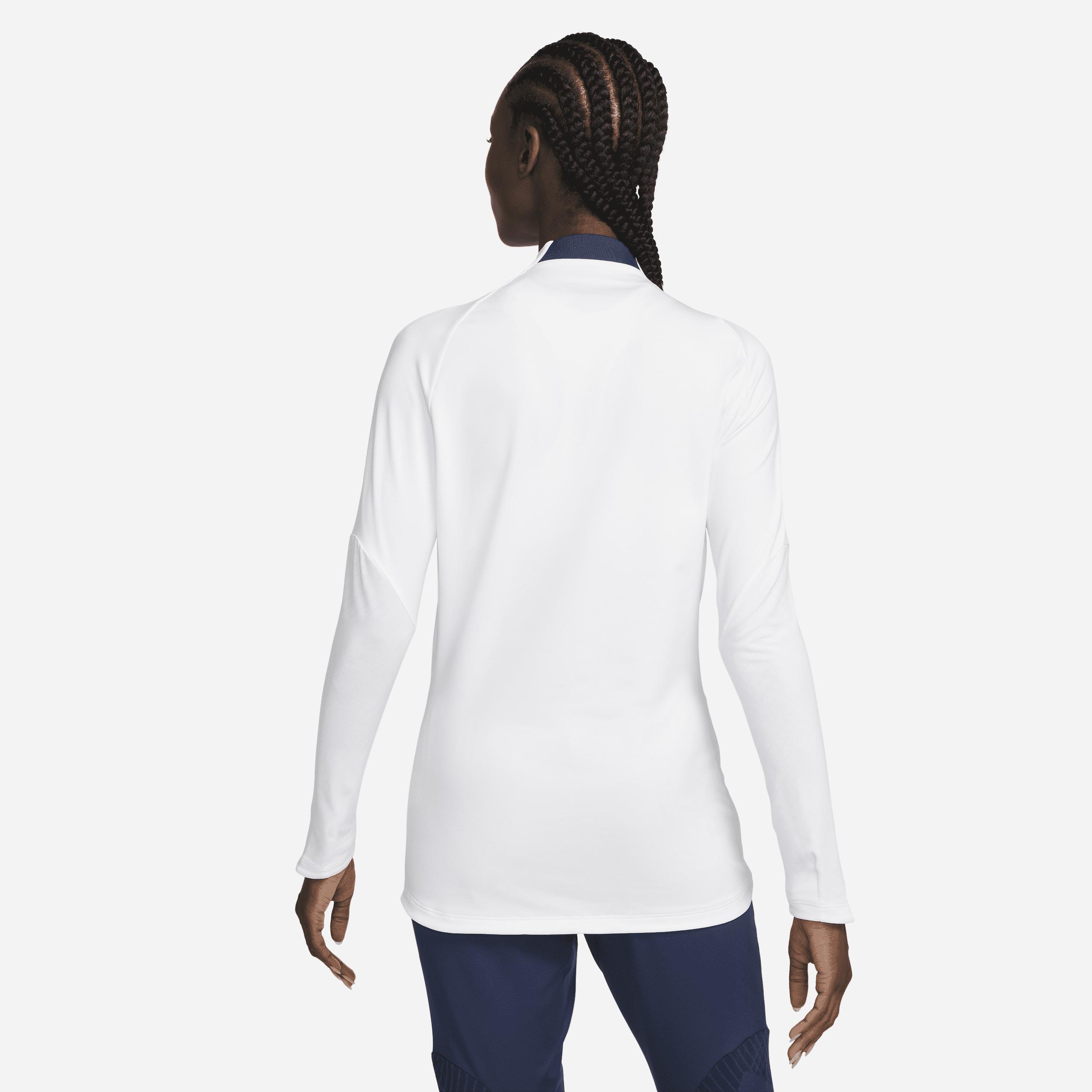 Womens Nike White Paris Saint-Germain Strike Drill Raglan Performance Quarter-Zip Top Product Image