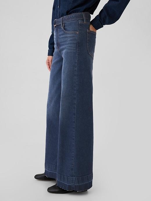 High Rise Stride Belted Wide-Leg Jeans Product Image