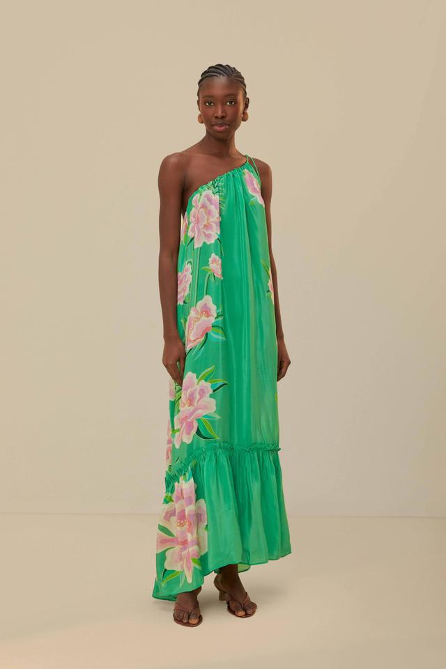 Green Floral Vibing Maxi Dress Product Image