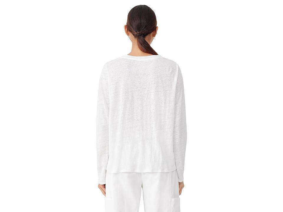 Eileen Fisher Crew Neck Long Sleeve Tee Women's Clothing Product Image