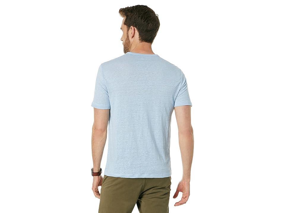 Vince Linen Short Sleeve Crew (Moonmist) Men's T Shirt Product Image