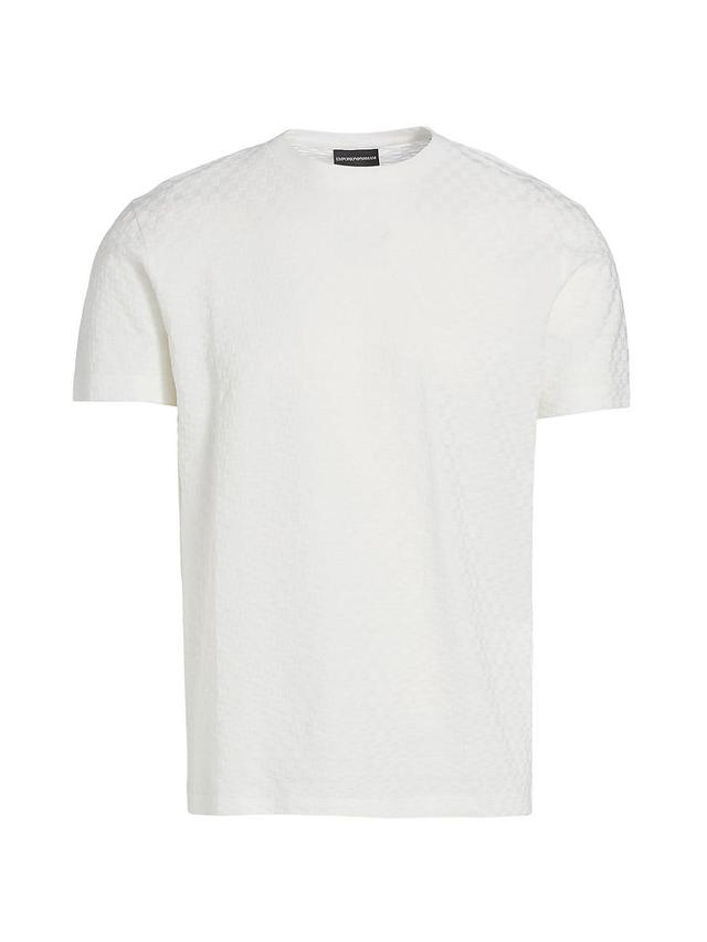 Mens Jacquard Jersey Crewneck T-Shirt Product Image