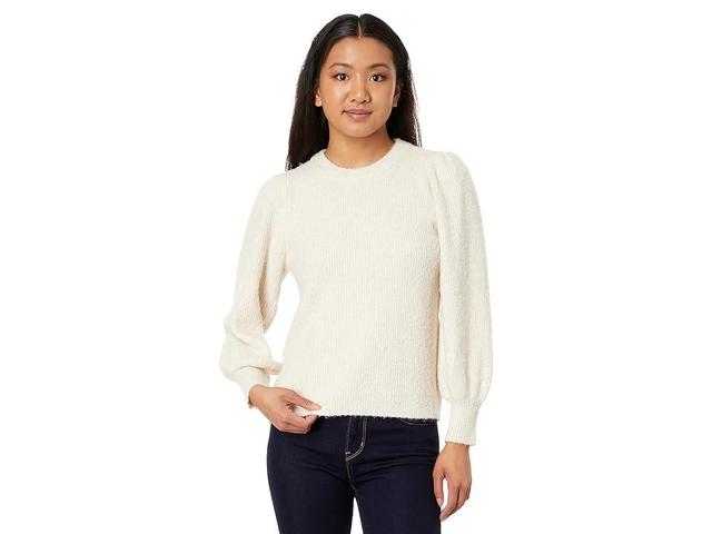 Lilla P 3/4 Sleeve Puff Sleeve Sweater (Salt) Women's Clothing Product Image