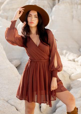 Ani Dress in Rust Product Image