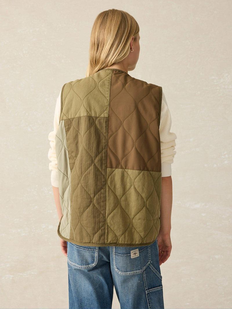 Oak Patchwork Vest - Sage Green Forest Product Image