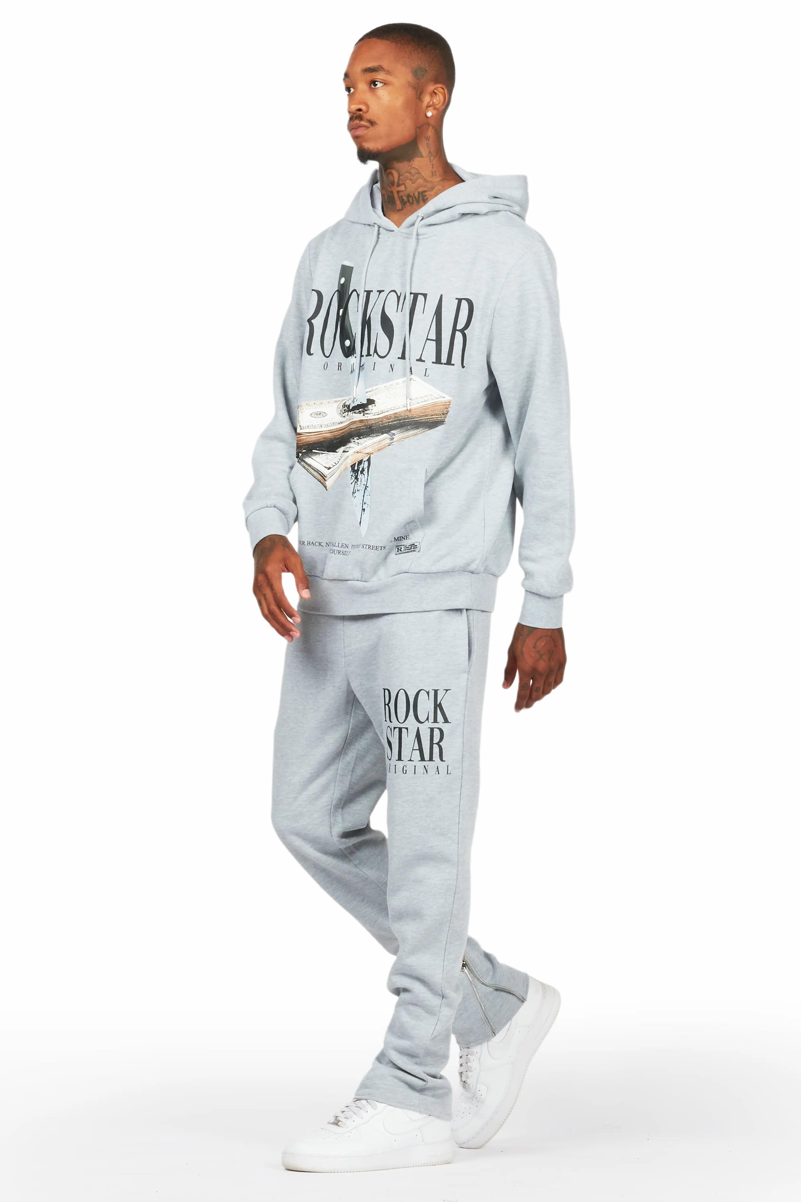 Dayte Nite Heather Grey Slim Fit Track Set Male Product Image