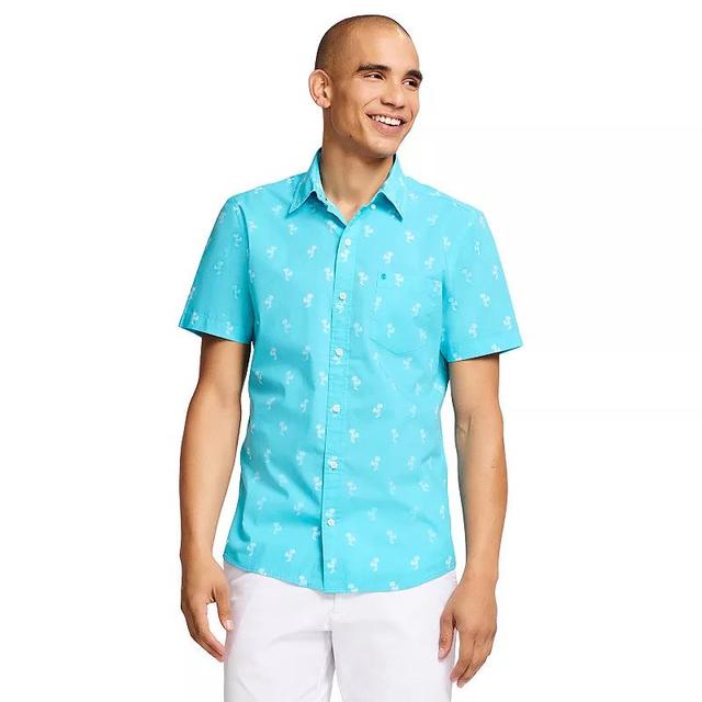 Mens IZOD Classic Breeze Printed Short Sleeve Button-Down Shirt Product Image