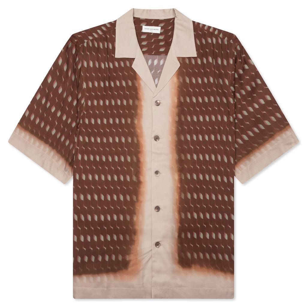 Boxy Viscose Shirt - Rust Male Product Image