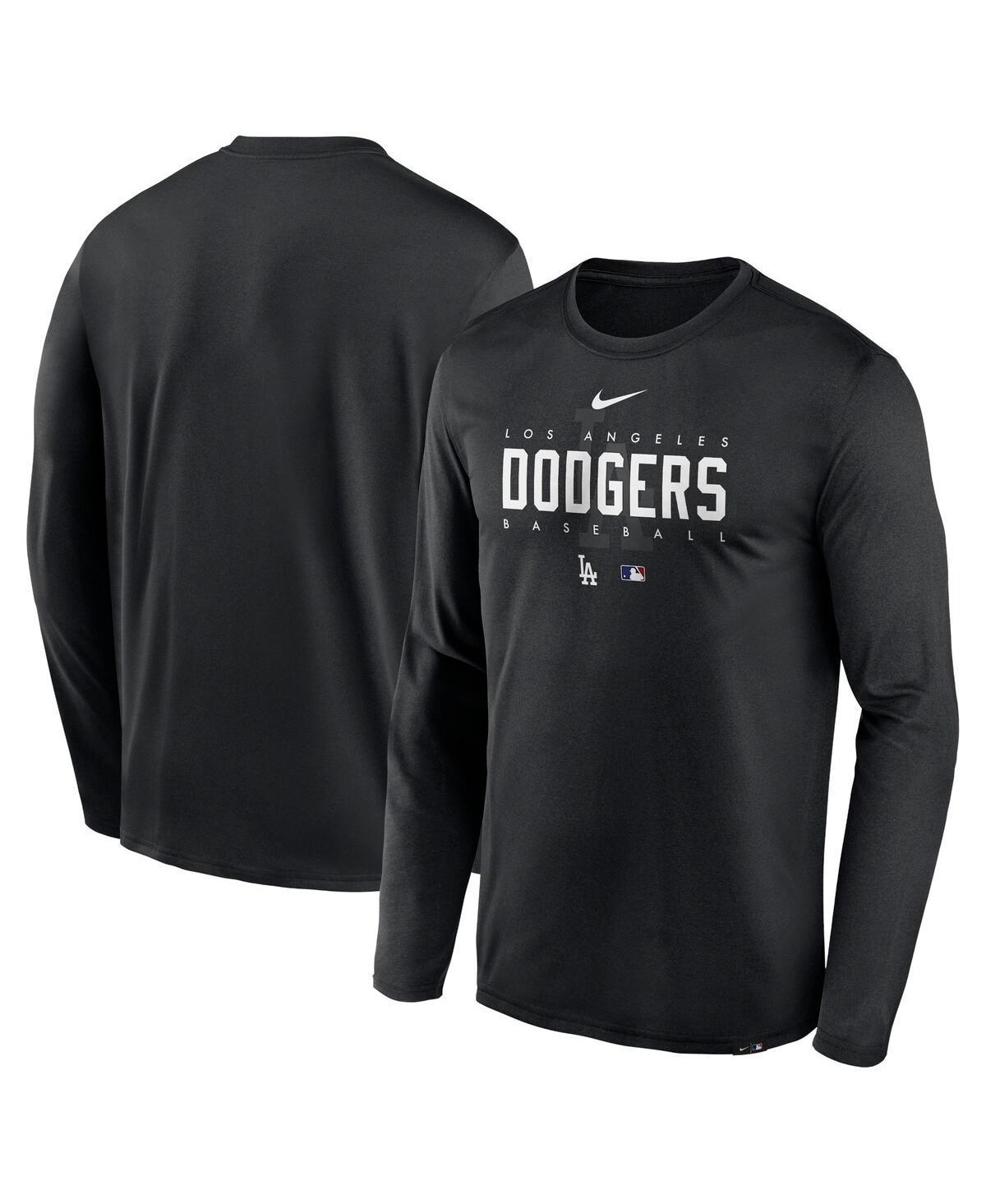 Mens Nike Black Los Angeles Dodgers Authentic Collection Team Logo Legend Performance Long Sleeve T-shirt Product Image