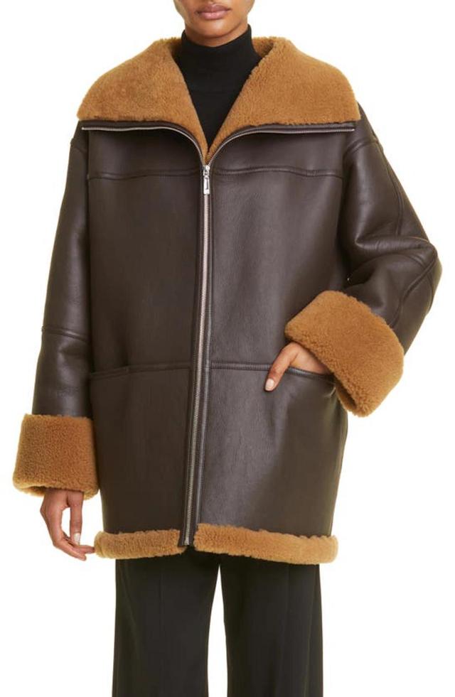 Signature Shearling Jacket Chocolate Product Image